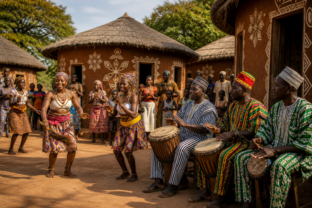 Traditional senaven cultural scene displaying authentic heritage and community gatherings