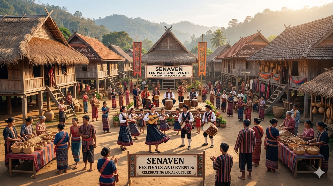 Traditional senaven cultural scene displaying authentic heritage and community gatherings